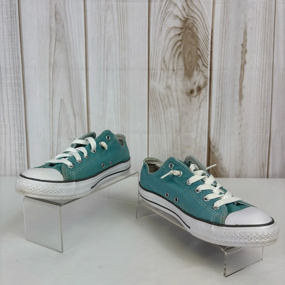 Converse All Star Sneakers Low-Top Stylish Lace Up Casual Shoes Teal Size 5